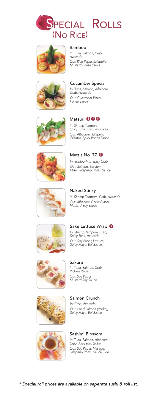 Saki menu clearance